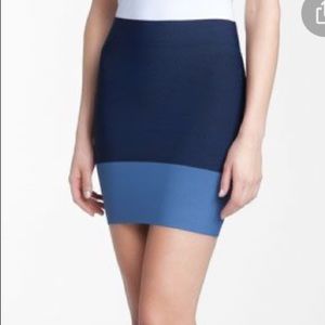 BCBG MAXAZRIA bandage colorblock skirt